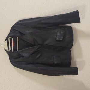 Max USA Leather Jacket button front size XL